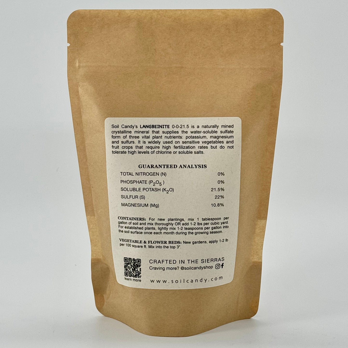 LANGBEINITE 0-0-22 (soluble powder)