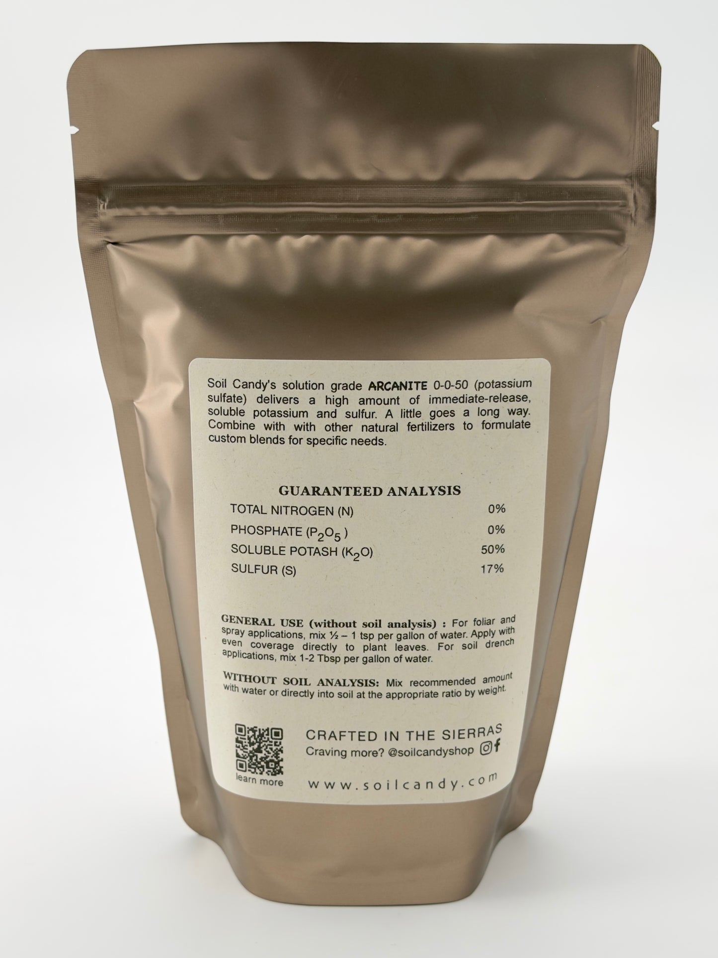 ARCANITE 0-0-50 (potassium sulfate)