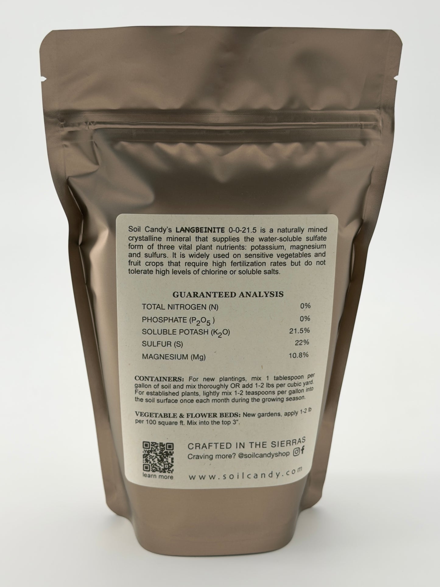 LANGBEINITE 0-0-21.5 (soluble powder)
